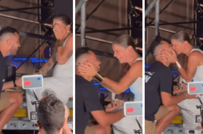 Alessandra Amoroso, sorpresa a fine concerto: la proposta di matrimonio di Valerio