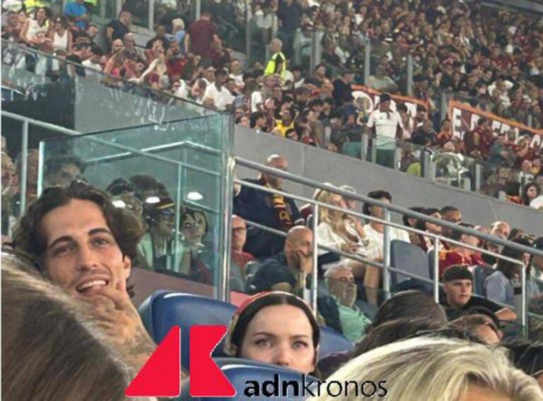 Damiano David in tribuna per Roma-Bologna, bodyguard ‘stopper’ blocca ammiratrici