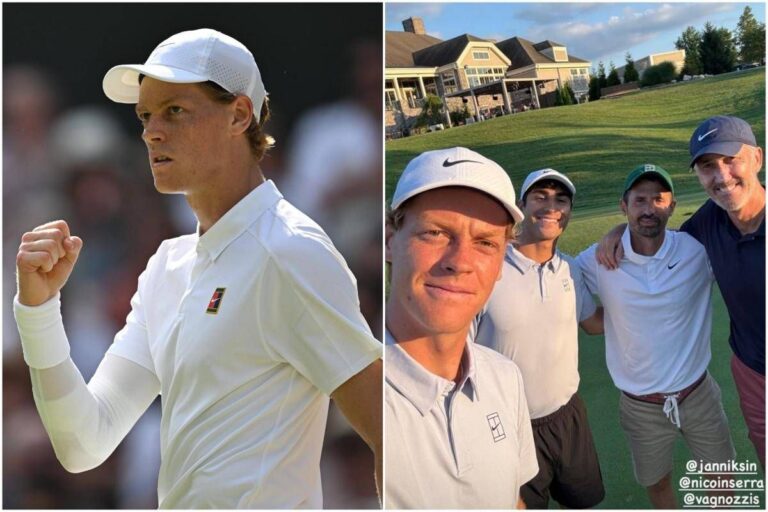 Sinner passione… golf: Jannik in campo con Vagnozzi e Cahill