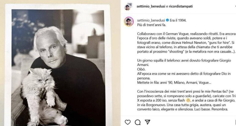 Armani, Benedusi: “Era come fotografare Dio, con lui finisce un mondo”