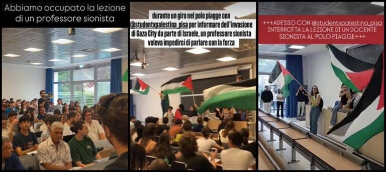 Blitz proPal all’Università di Pisa, docente finisce al pronto soccorso