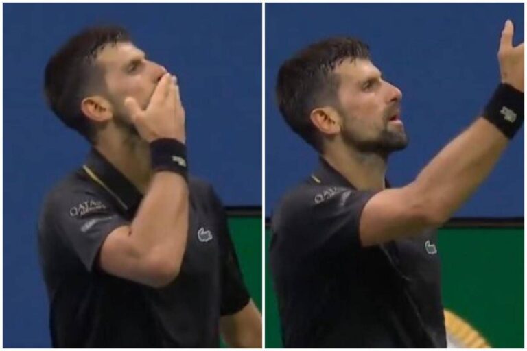 Djokovic, show agli Us Open: pubblico fischia, lui vince il set e manda… baci