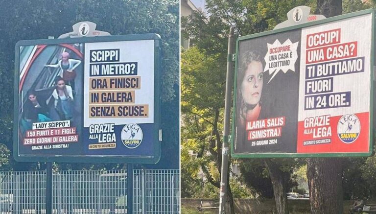 Lega rilancia i nuovi manifesti per il dl sicurezza: dopo l’Ia, ecco Salis e le ‘scippatrici vere’