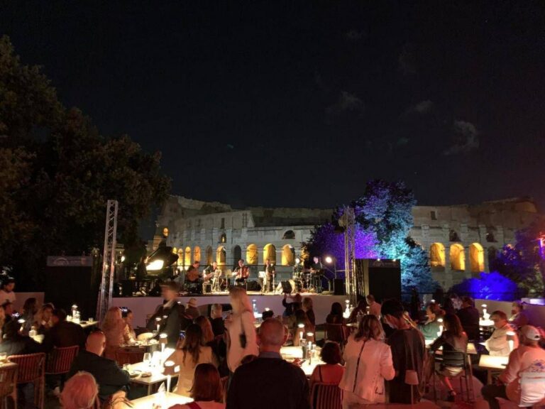 Lo swing di Mellone incanta il Colosseo, tra volti noti della tv e un inedito “gluten free”