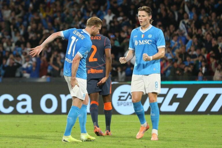 Napoli, infortunio De Bruyne: quando torna in campo