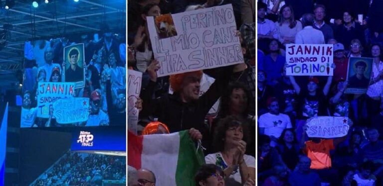 Da “San Sinner” a “Sindaco di Torino”, è Jannik-mania alle Atp Finals. E in tribuna spunta… una volpe