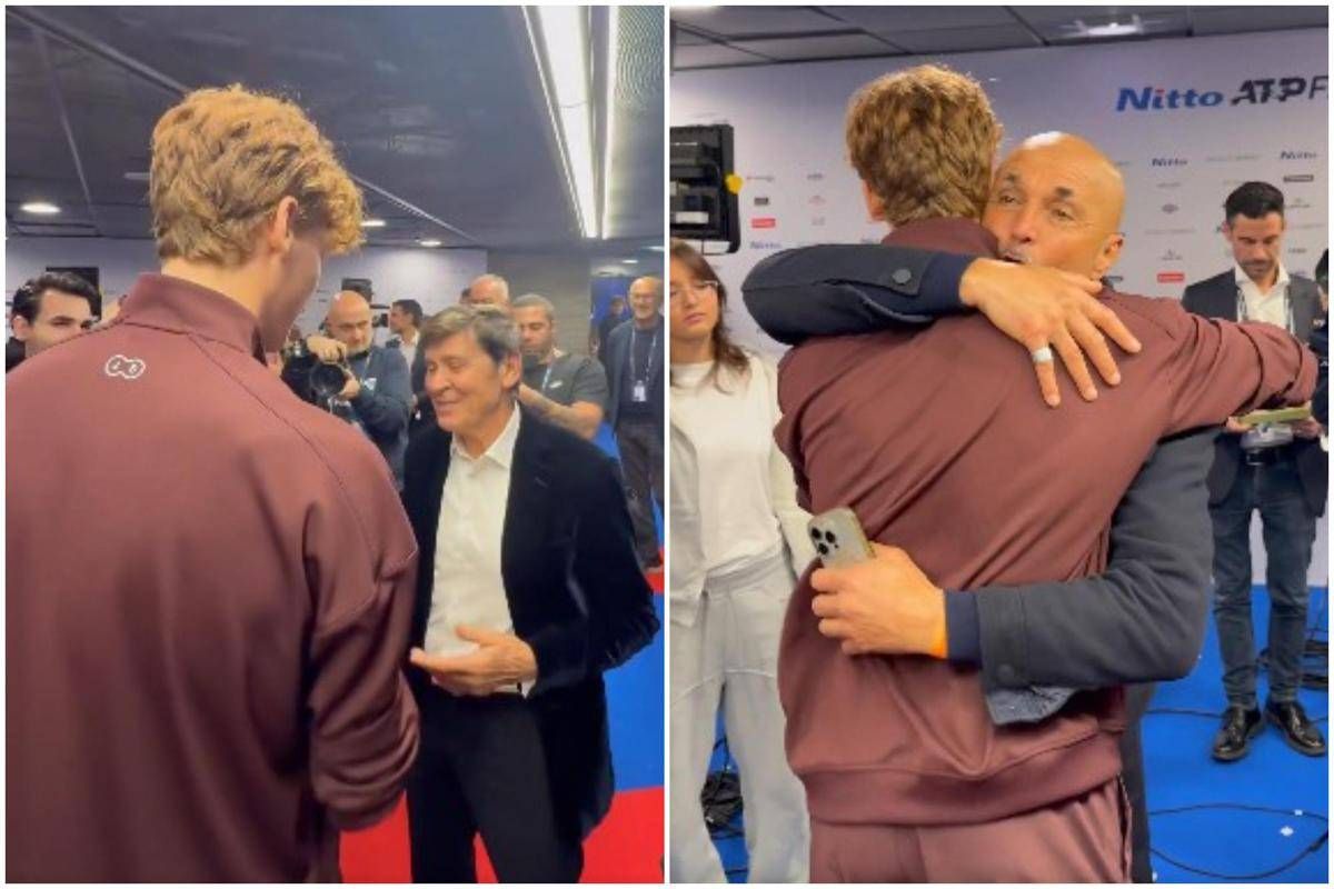Sinner, ‘talismano’ Morandi alle Finals: “Mi hai portato fortuna”. E Spalletti lo abbraccia