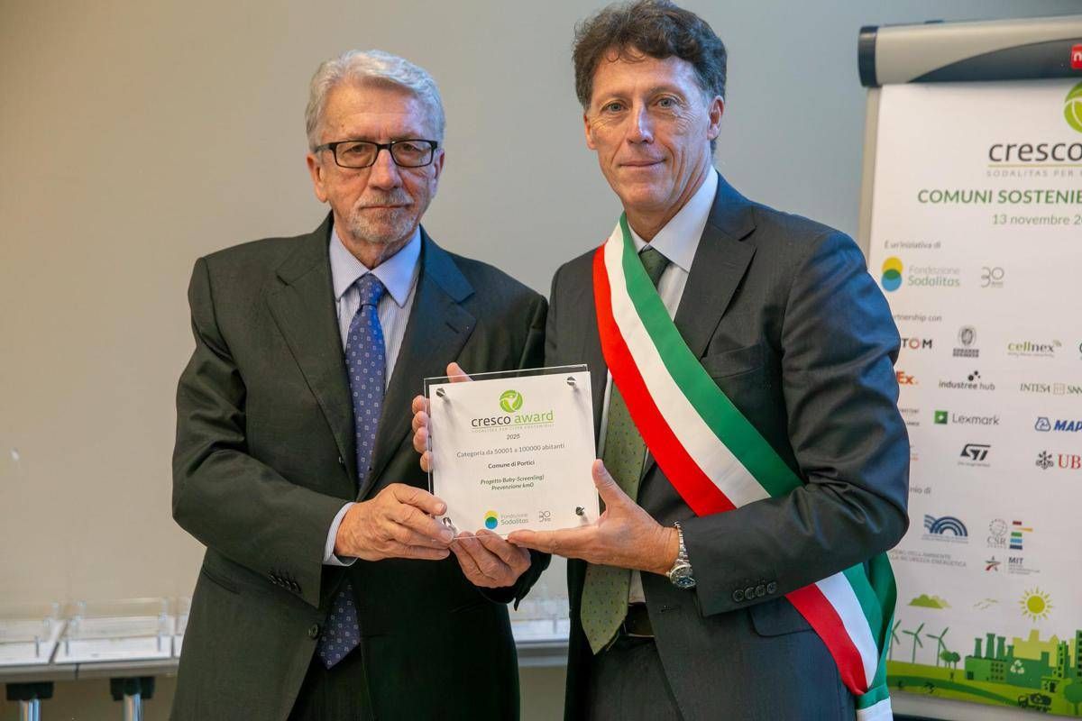 Sostenibilità: Cresco Award, Portici premiata per progetto ‘Baby Screen’
