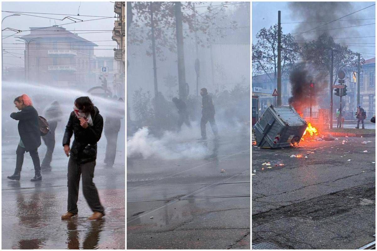 Askatasuna, a Torino corteo contro sgombero: scontri con forze dell’ordine, 9 agenti feriti