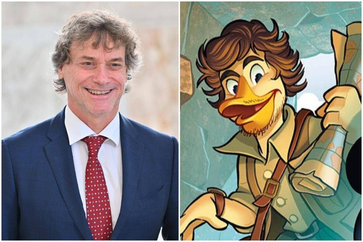 Dopo Piero anche Alberto Angela debutta su ‘Topolino’, eccolo in versione papero