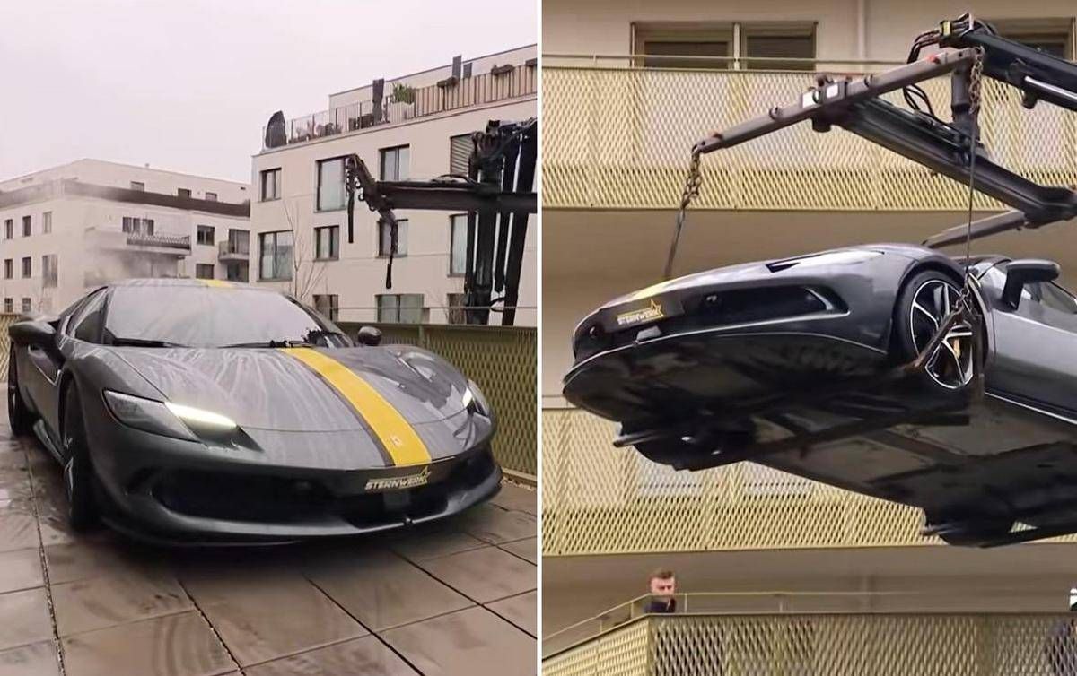 Non c’è parcheggio? La Ferrari può stare in balcone