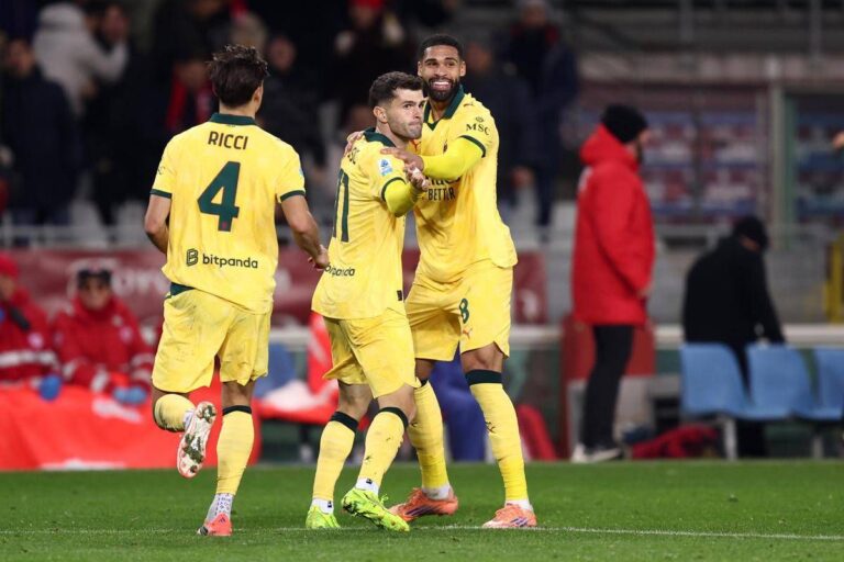 Torino-Milan 2-3, Allegri vince in rimonta grazie a Pulisic e torna in vetta