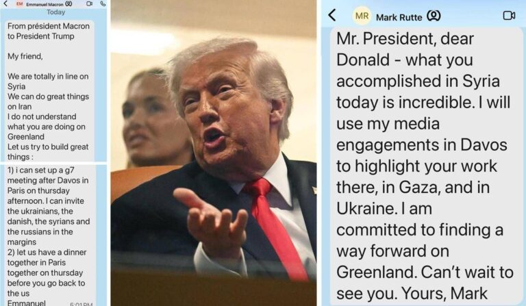 Groenlandia, Trump minaccia dazi al 200% per Parigi e pubblica i messaggi di Macron e Rutte