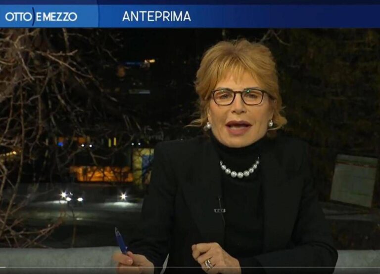 Incendio a Davos, Lilli Gruber via dallo studio di Otto e Mezzo