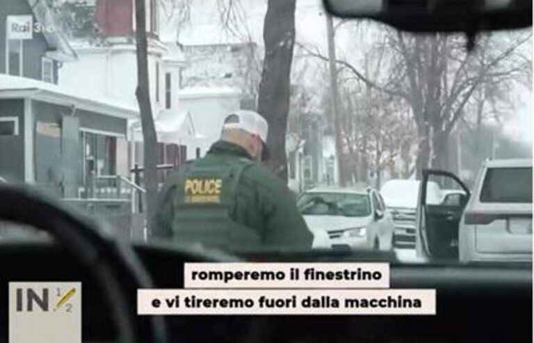 “Spacchiamo il vetro”, agenti Ice minacciano i giornalisti di In mezz’ora